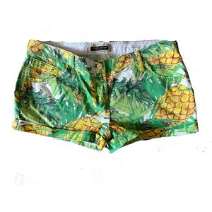River Island Pineapple Denim Shorts 14